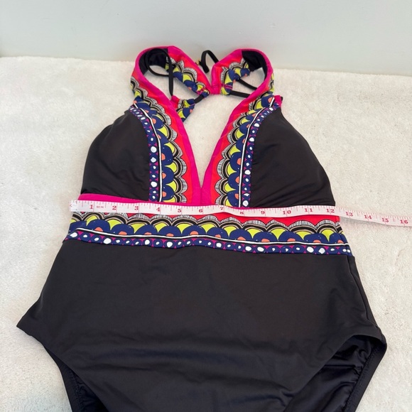 Trina Turk Tanzania Scarf Plunge One Piece size 6 - Picture 9 of 11